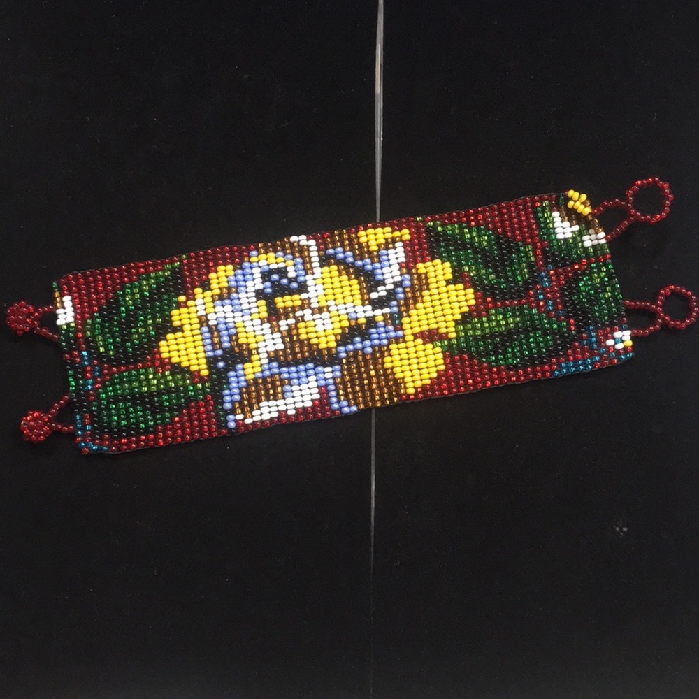 Seed Bead South American Cuff Bracelet